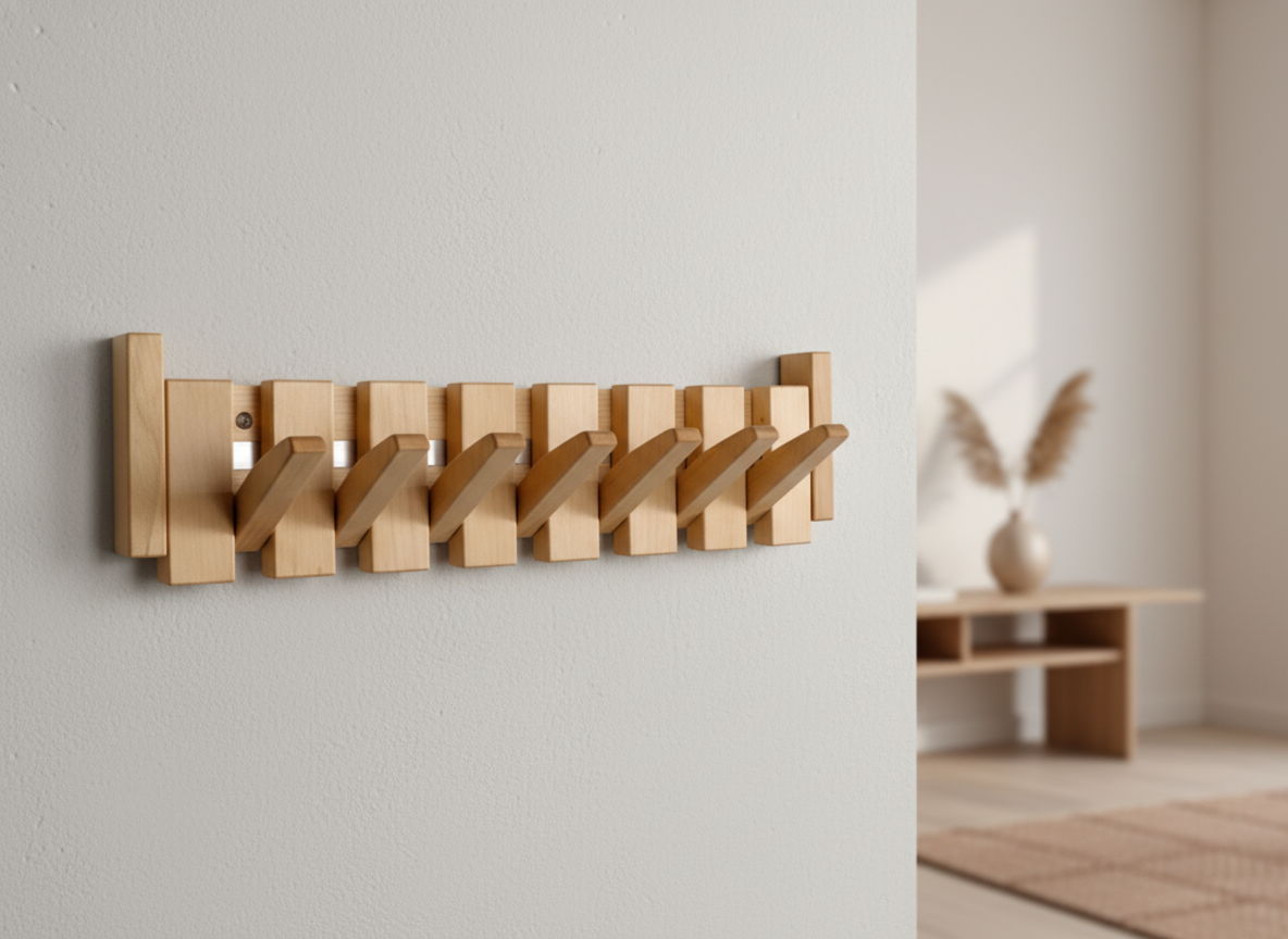 Piano Kleshenger HarmonyCoat – Creative Wooden Coat Rack for Hallway and Entrance