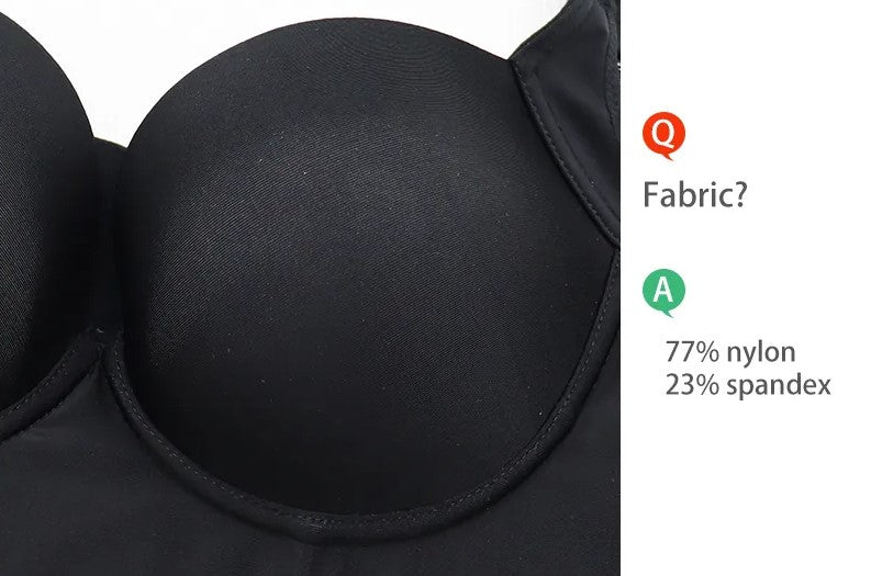 Plus-size push-up bra with deep cups.