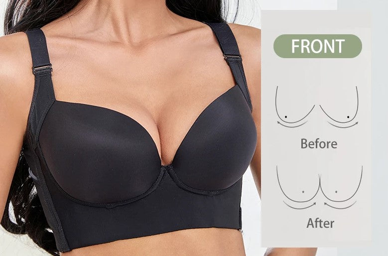 Plus-size push-up bra with deep cups.