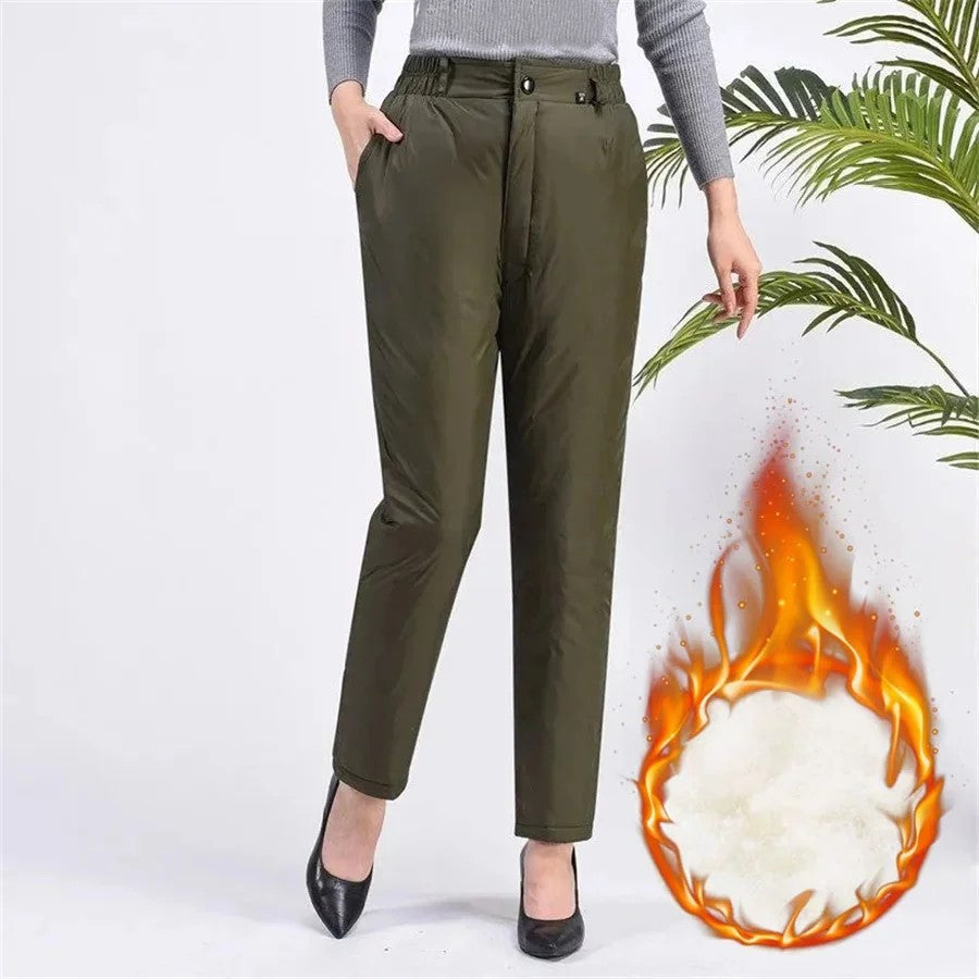 Plus-size straight-cut winter down pants