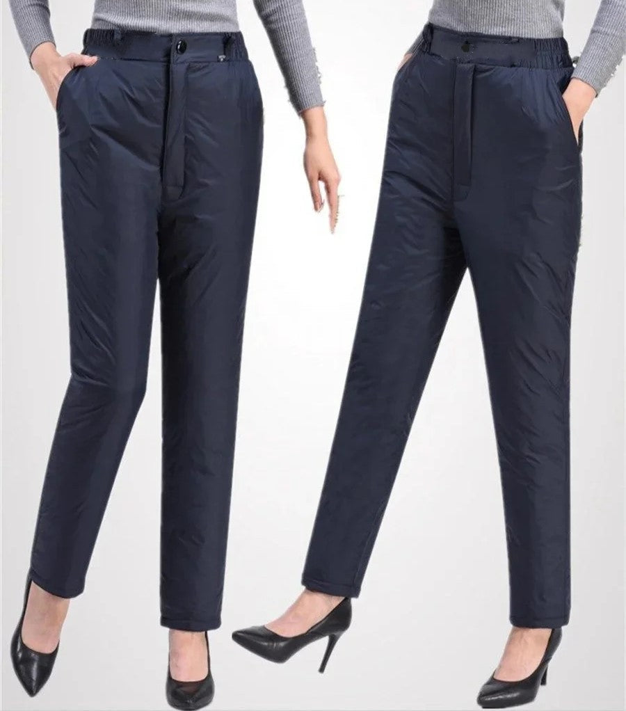 Plus-size straight-cut winter down pants