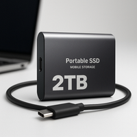 Przenośny dysk SSD 2TB zewnętrzna pamięć kompaktowa szybka najlepsza jakość
