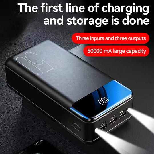 Powerbank 100,000 mAh | Ultra-fast charging | For laptop, tablet & smartphone | Compact & extremely powerful