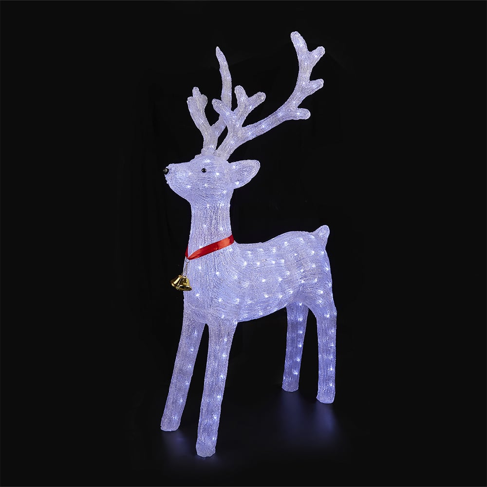 Renifer akrylowy z oświetleniem LED – wysokość 130 cm