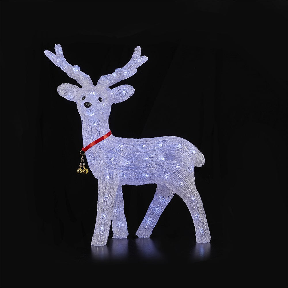 Renifer akrylowy z oświetleniem LED – wysokość 57 cm