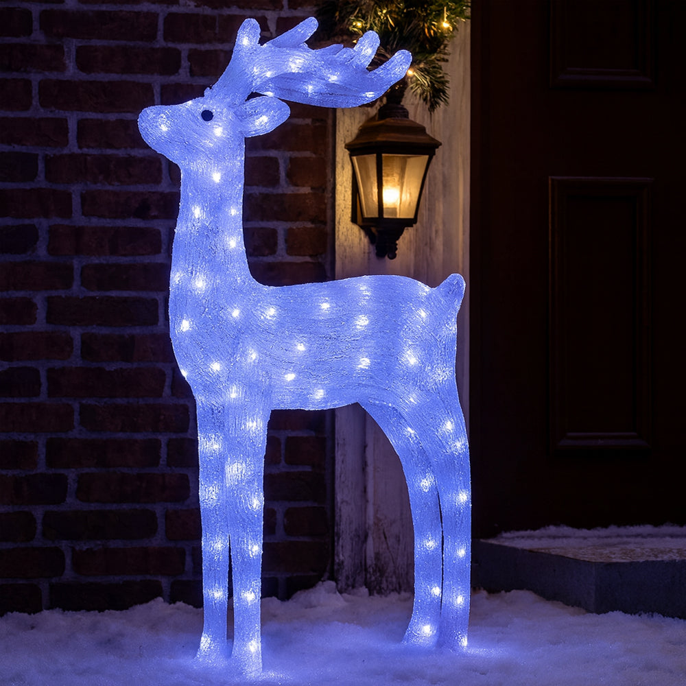 Renifer akrylowy z oświetleniem LED - wysokość 92 cm
