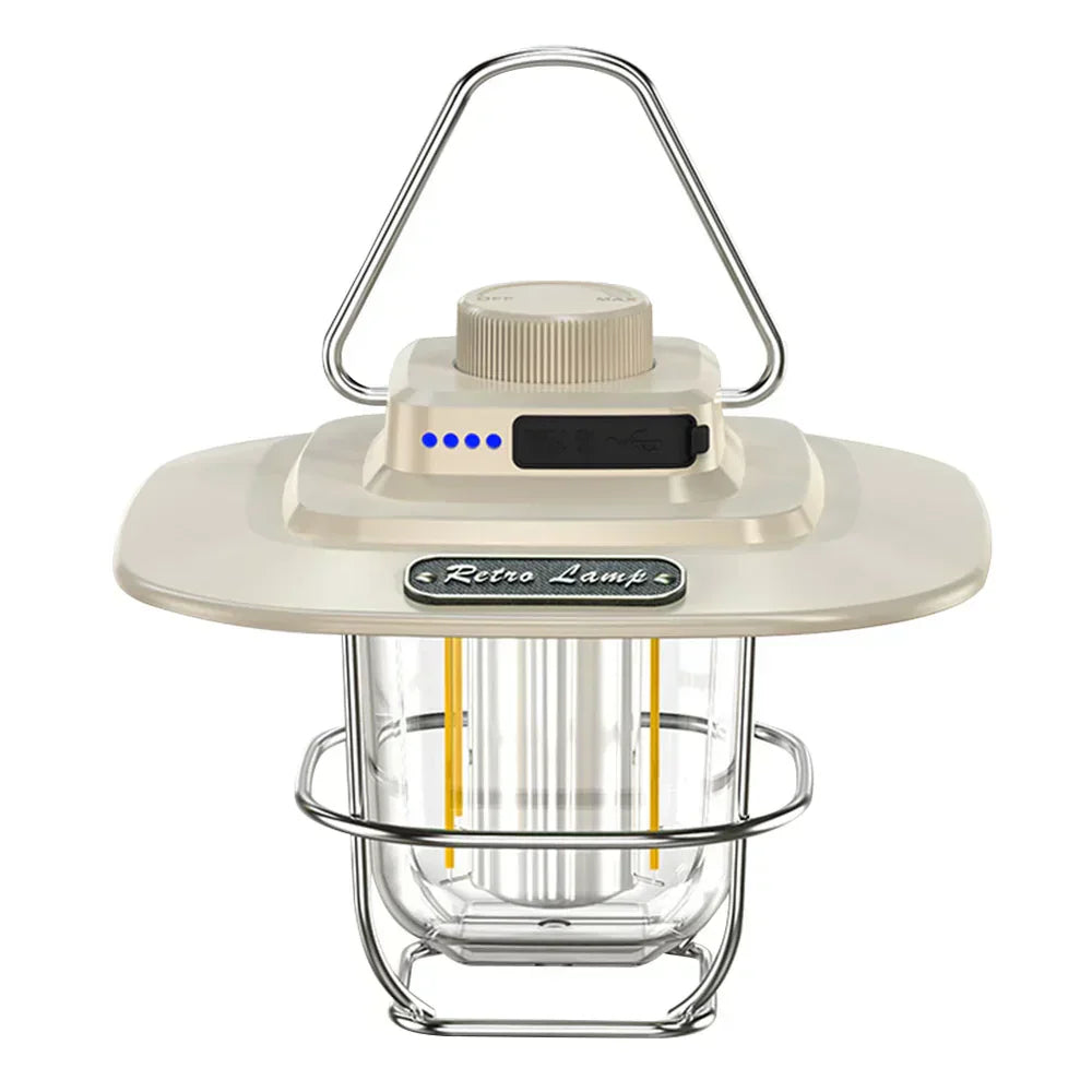 Retro Rechargeable LED Camping Lantern - NostalgiaGlow