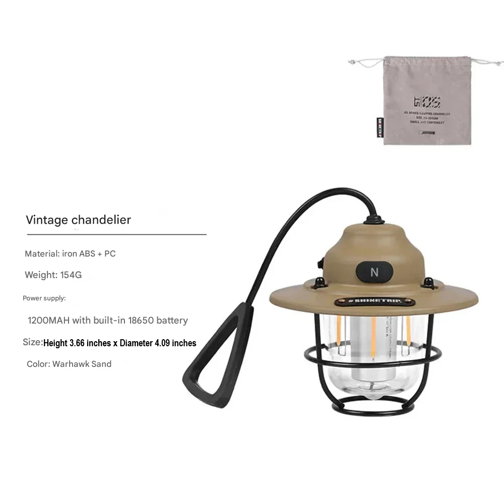 Retro Rechargeable LED Camping Lantern - NostalgiaGlow