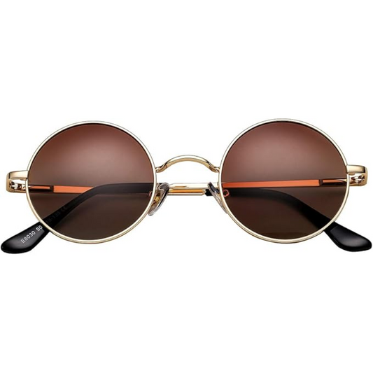Retro Round Polarized Sunglasses - Lenno