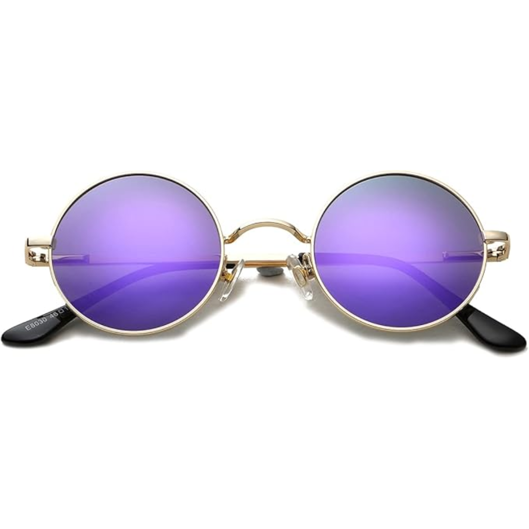 Retro Round Polarized Sunglasses - Lenno