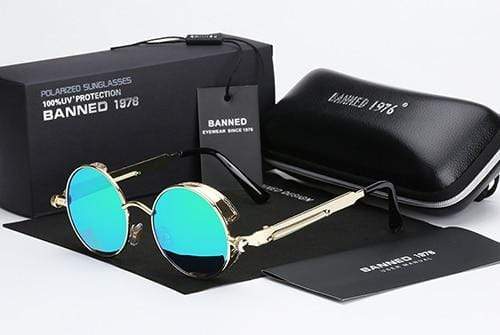 Round Polarized Steampunk Retro Sunglasses – Argo