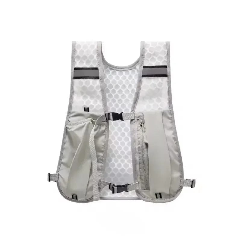 Running Vest with Water Bottle Holder, Reflective Details, and Mobile Pocket