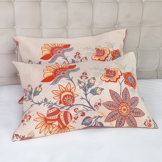 Rustic Floral Boho Pillowcases | 2pcs Set