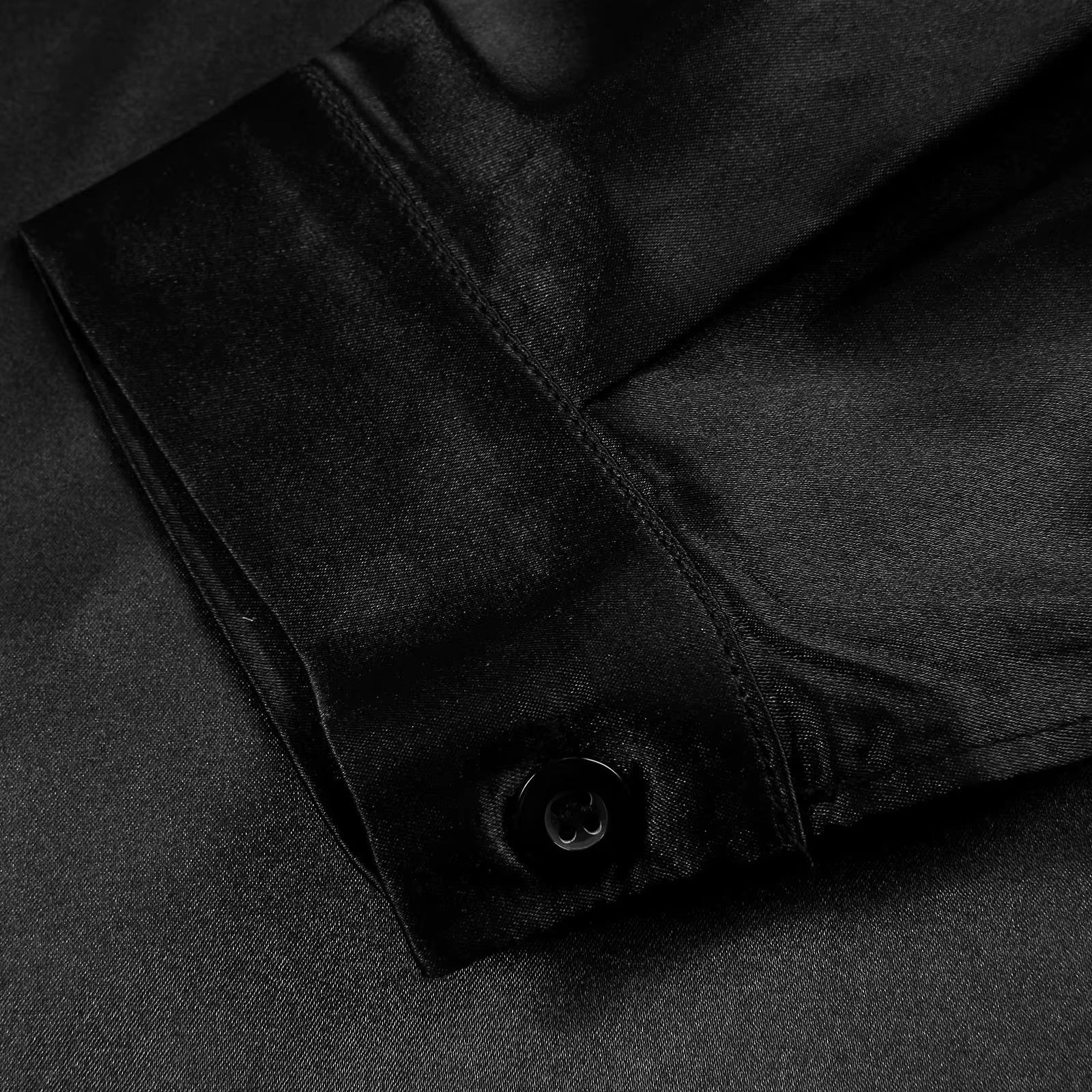 Satin shirt with deep neckline - Autumn Edition