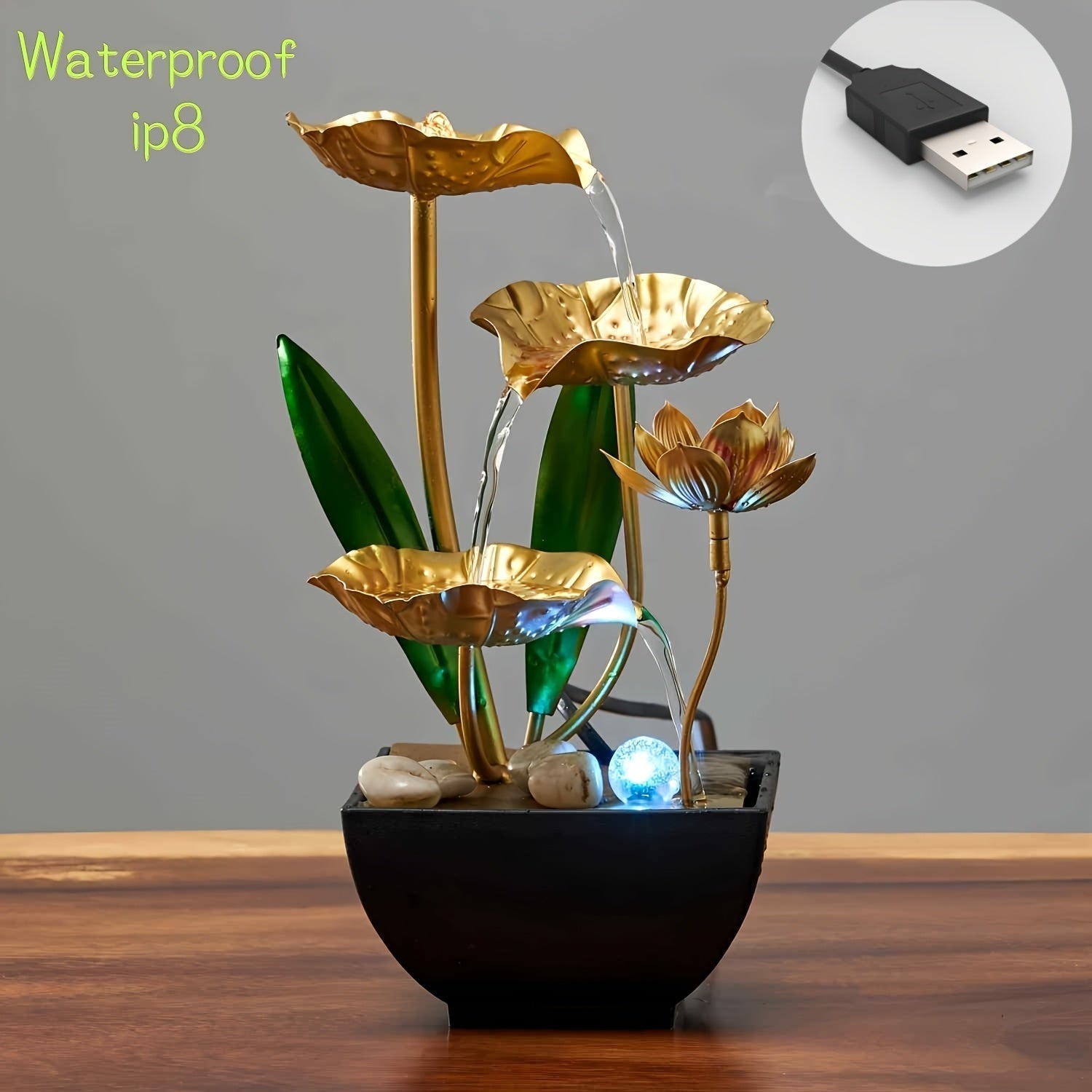 Serene Lotus Indoor Fountain – Soothing and Ambient