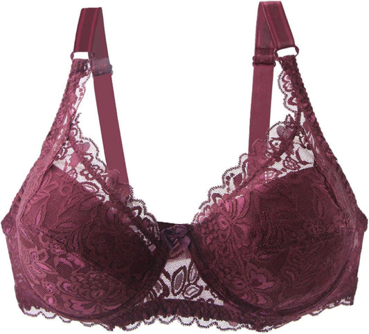 Sexy Plus-Size Lace Bra