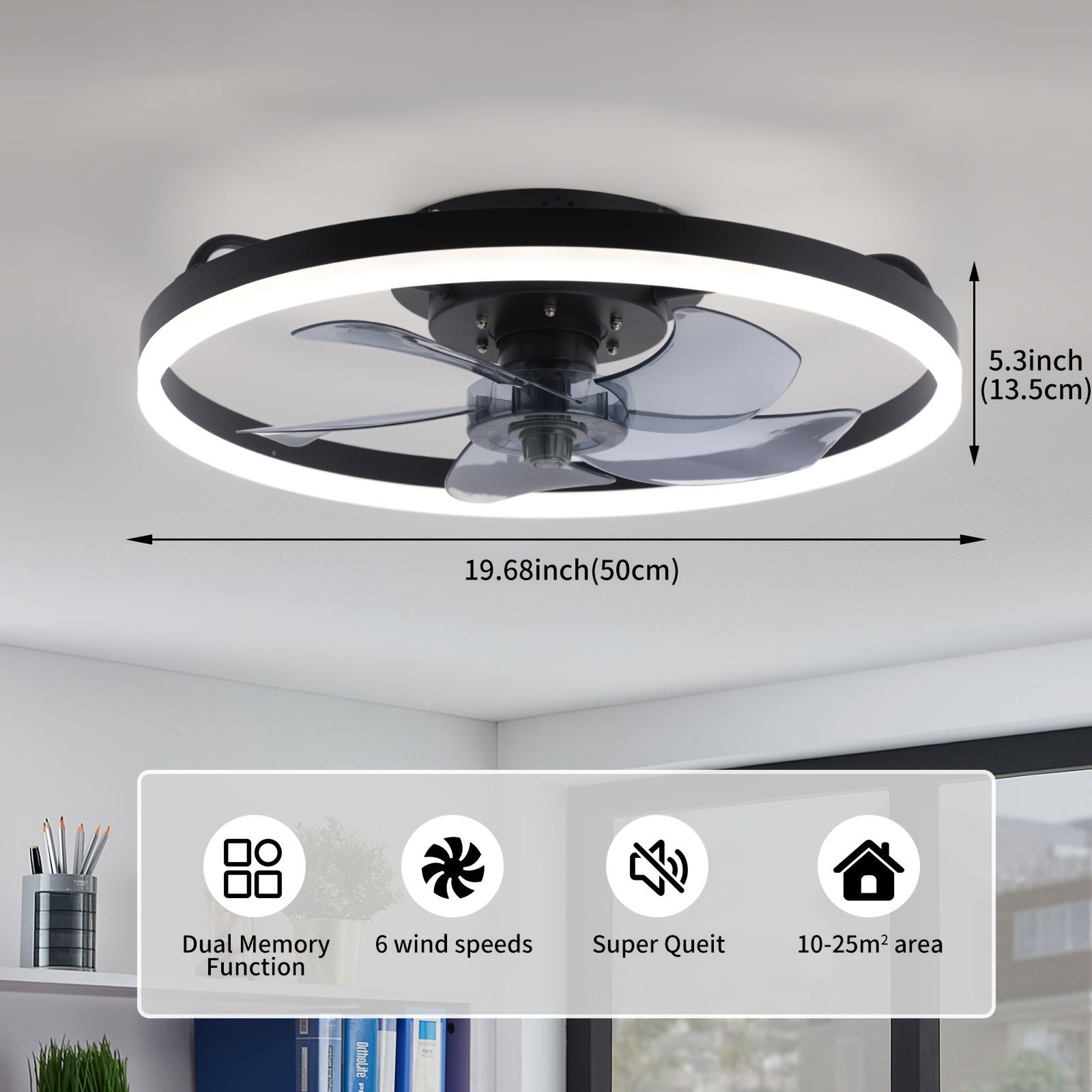SilentBreeze 50 cm Ceiling Fan – Sleek and Energy Efficient