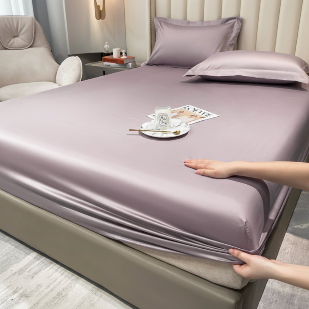 SILKLYRA – Elegant Fitted Sheet Made of Long-Staple Cotton with Deep Pocket