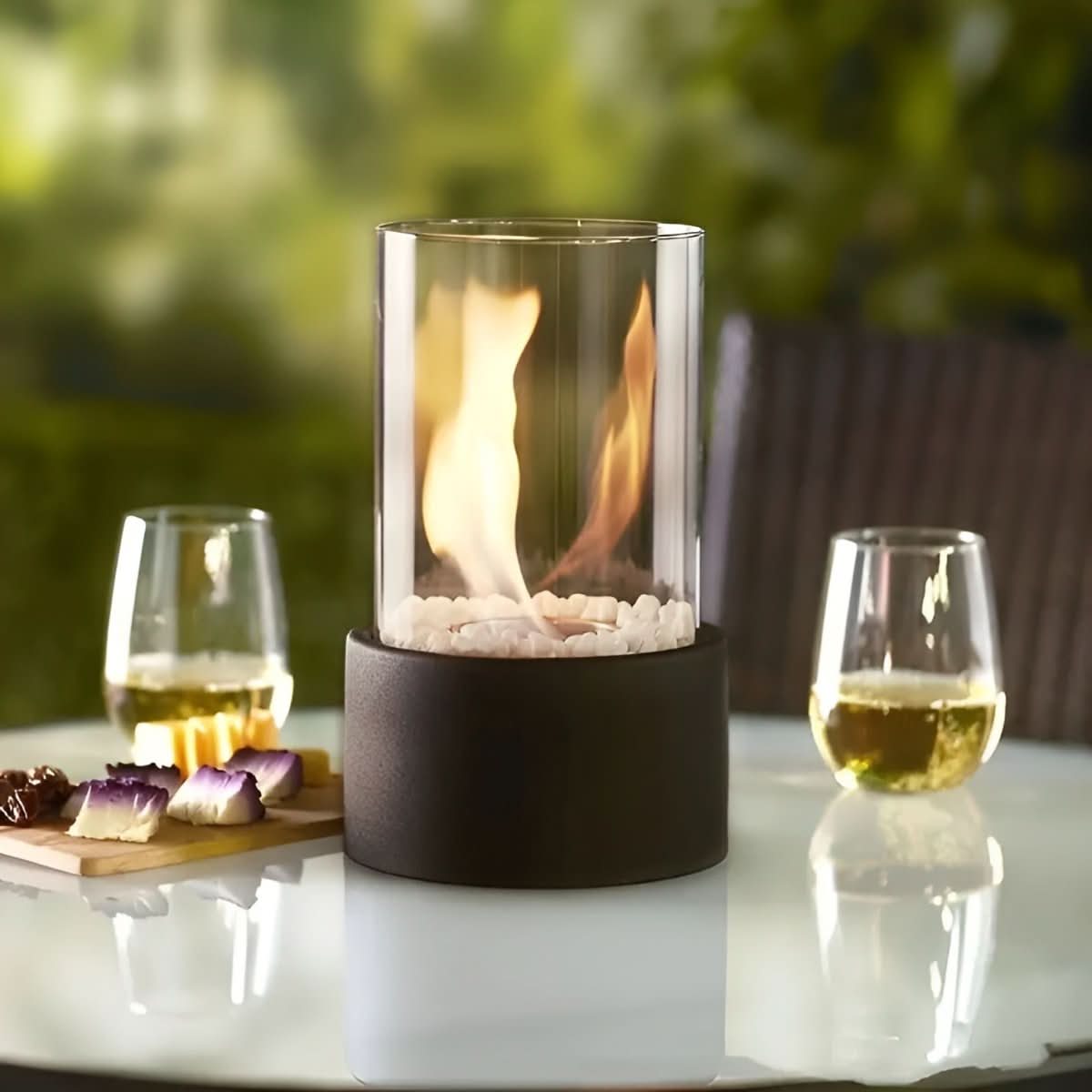 SLEEKFLAME – Smoke-Free Table Fireplace for Stylish Indoor & Outdoor Use