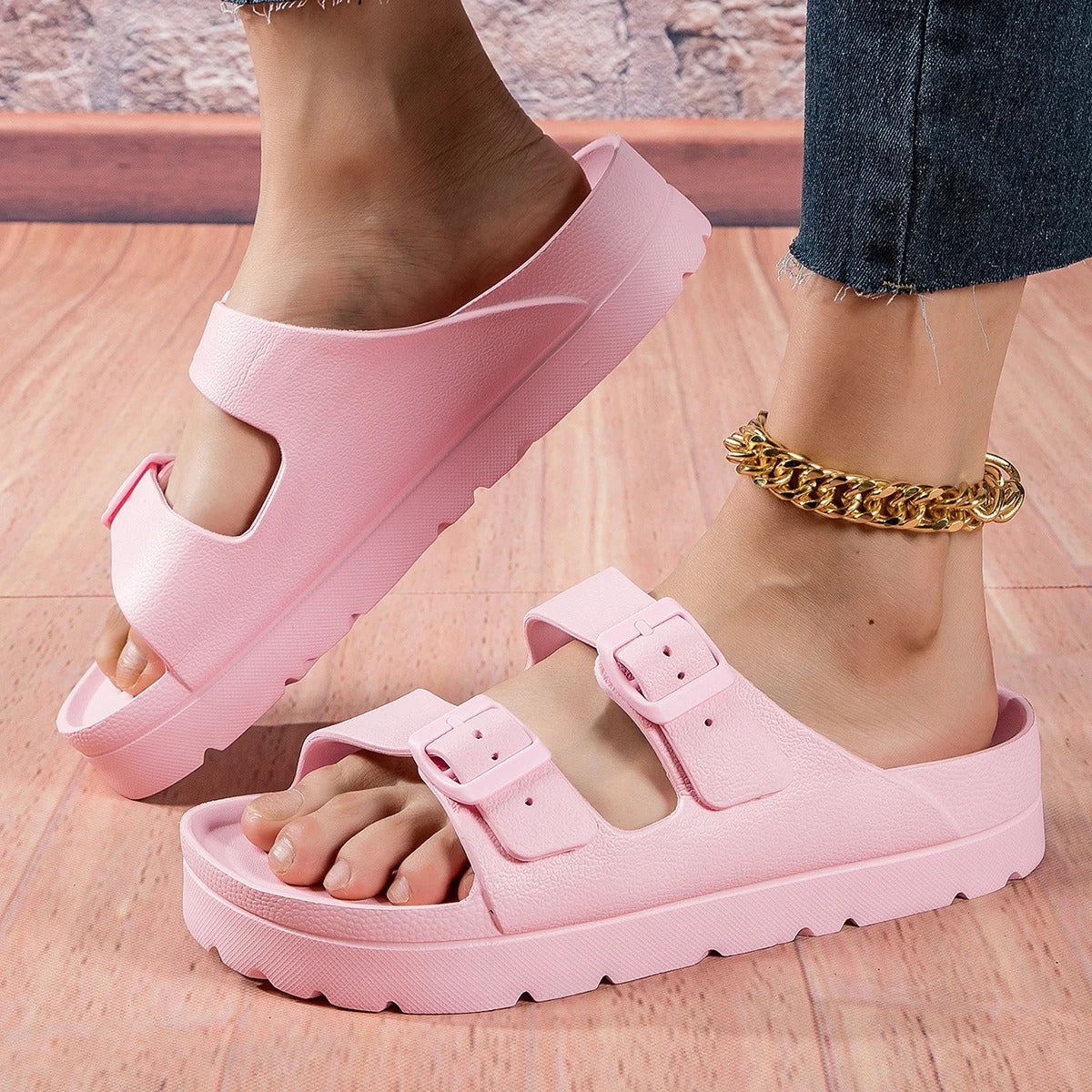 Slippers with Thick Sole for Shock Absorption (Women)