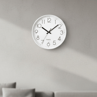 SMOOTHTIME – 12-calowy cichy zegar ścienny bez tykania do nowoczesnego wnętrza