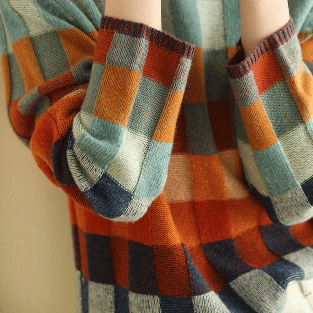 Soft Cashmere Turtleneck | Stylish Patchwork
