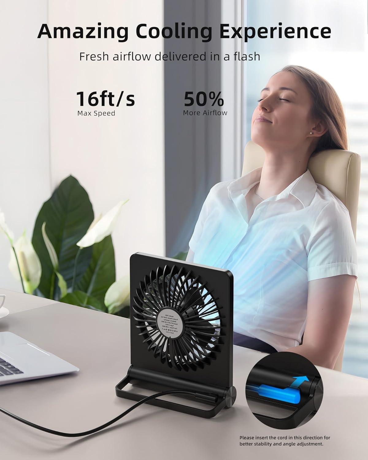 Starker Wind Ultra Quiet Small Table Fan