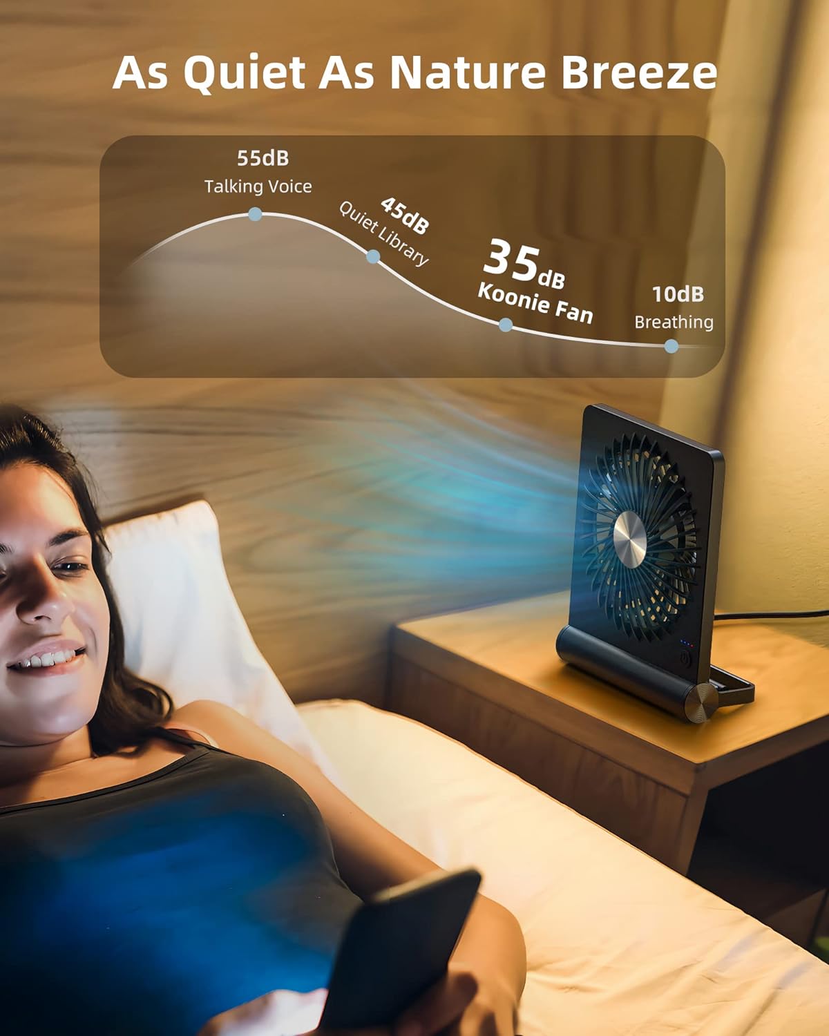 Starker Wind Ultra Quiet Small Table Fan