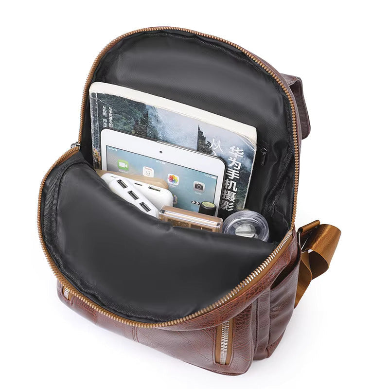 Stylish Leather Rucksack for Women | Anti-Theft Bag | Roswitha