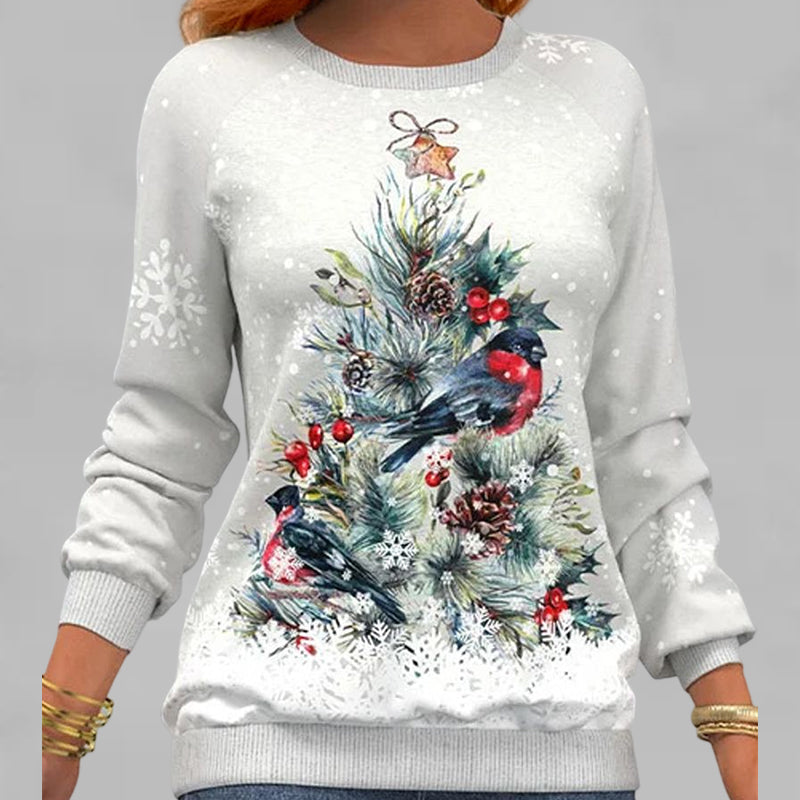 Sweter z motywem choinki