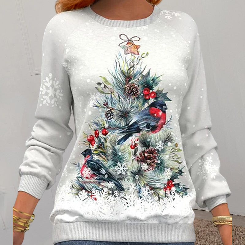 Sweter z motywem choinki
