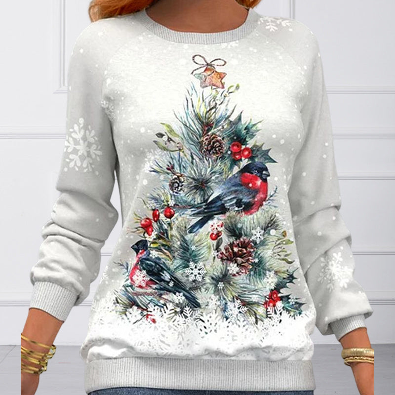 Sweter z motywem choinki