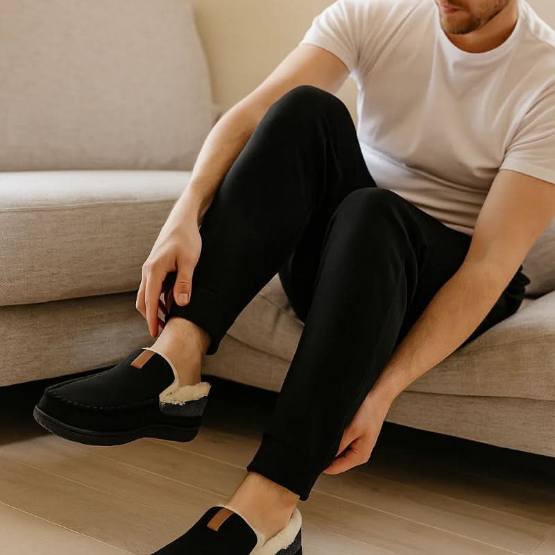 TERRAWOOL – Warm Men's Slip-On Shoes Made of Man-Made Wool