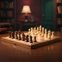 TRAVELCHESS – przenośna magnetyczna drewniana szachownica do zabawy w podróży