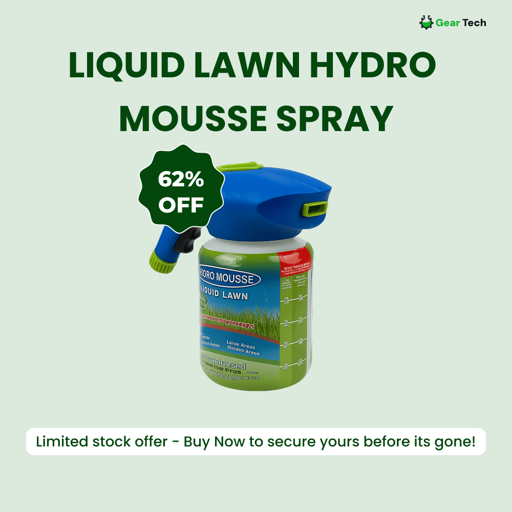 Trawnik w płynie Hydro Mousse z nasionami trawy w sprayu | Łatwa aplikacja do ubytków w trawniku i miejsc intensywnie użytkowanych