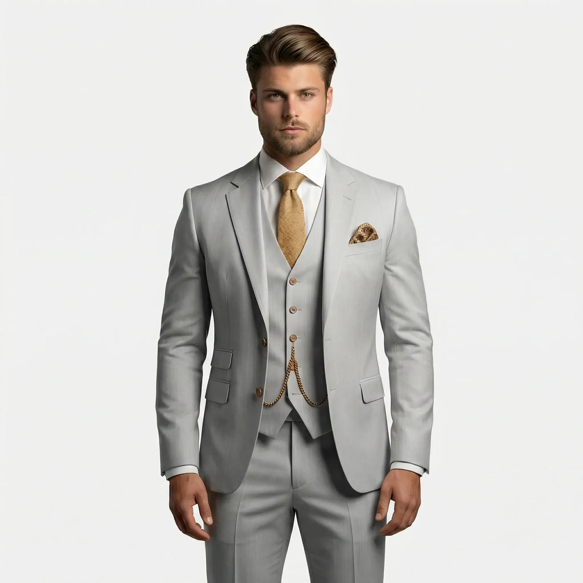 Trzyczęściowy garnitur slim fit
