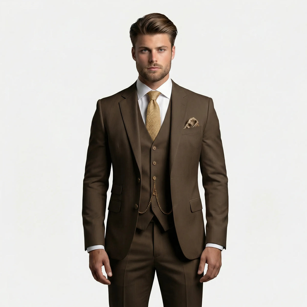 Trzyczęściowy garnitur slim fit