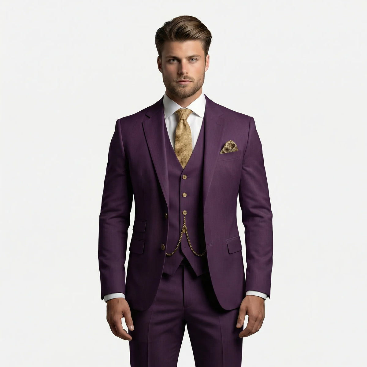 Trzyczęściowy garnitur slim fit
