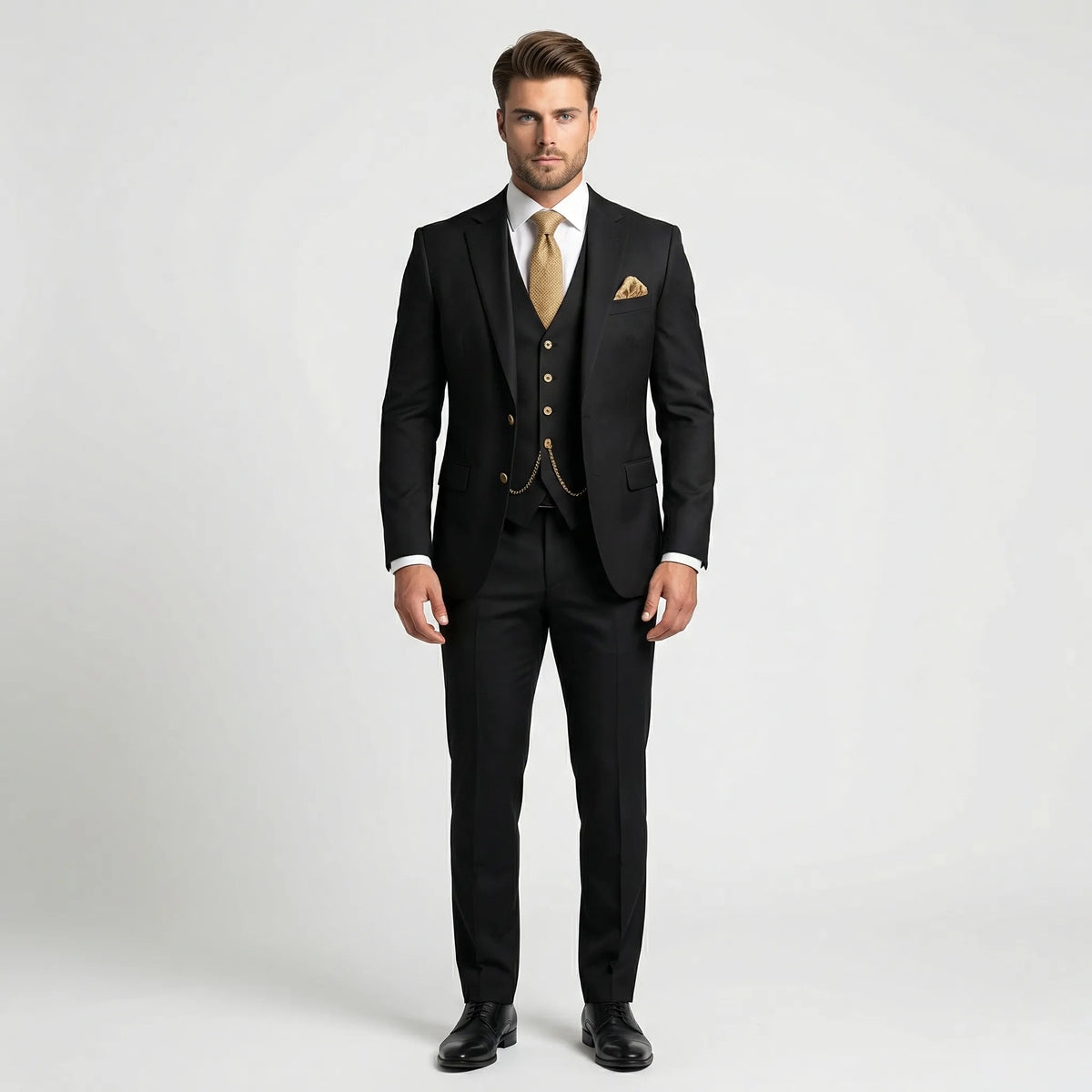 Trzyczęściowy garnitur slim fit