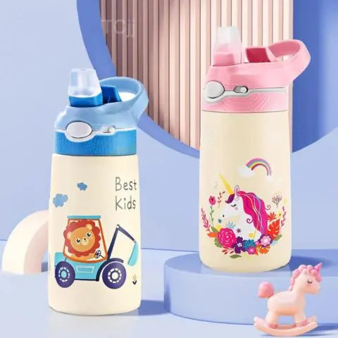 Unicorn Insulated Water Bottle with Straw