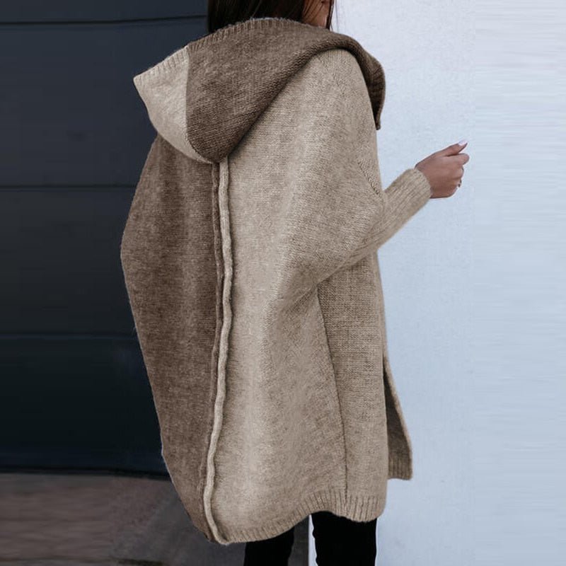 VELOVIT - Patchwork Casual Hoodie Cardigan