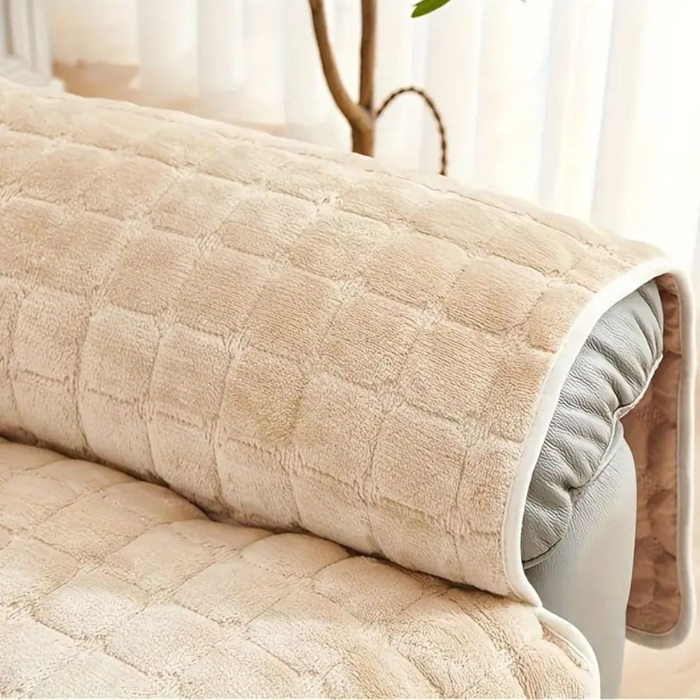 Velvet Grid Recliner Cover