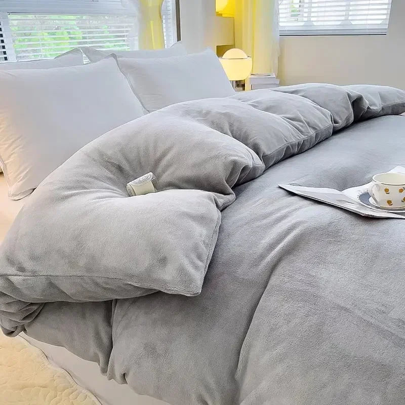 Verdict Flannel Fleece Duvet Cover - CozyCover