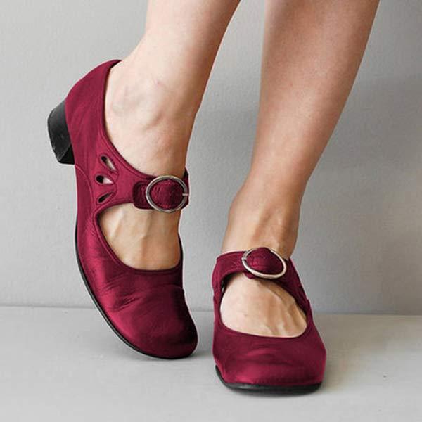 Vintage Round-Toed Orthopaedic Shoes for Autumn - Opal
