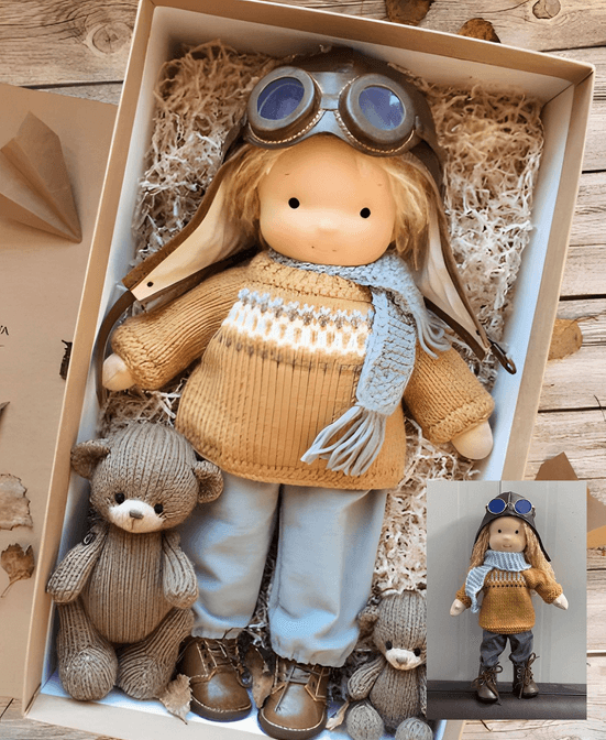 Waldorf-Inspired Handmade Cuddle Doll – Soft, Safe, and Imaginative Playtime
