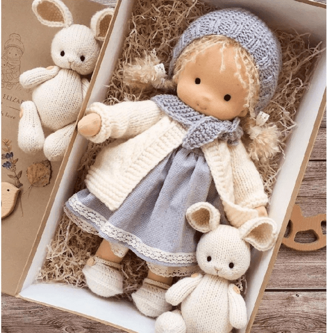 Waldorf-Inspired Handmade Cuddle Doll – Soft, Safe, and Imaginative Playtime
