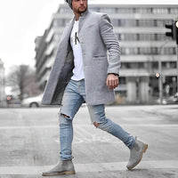 Ciepły i elegancki płaszcz zimowy dla mężczyzn