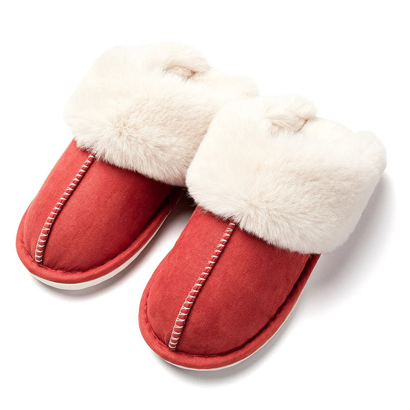 Warm Lined Slippers with Soft Lining and Non-Slip Sole