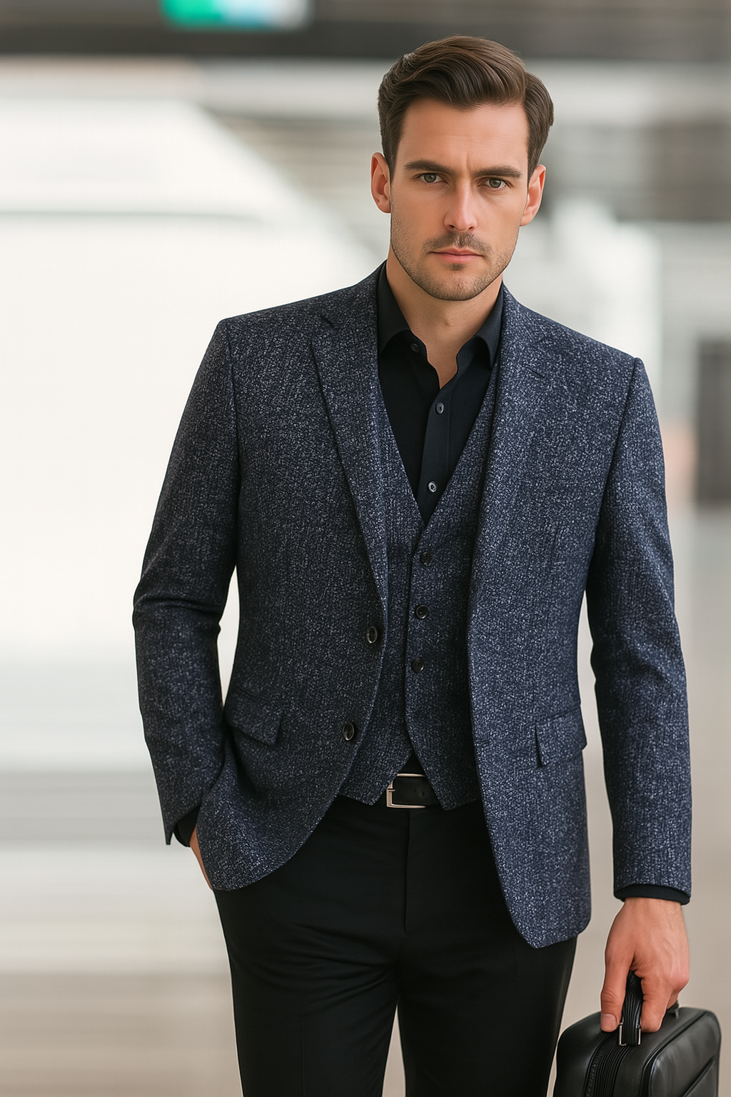 Wiosenna marynarka męska slim fit – styl na każdą okazję