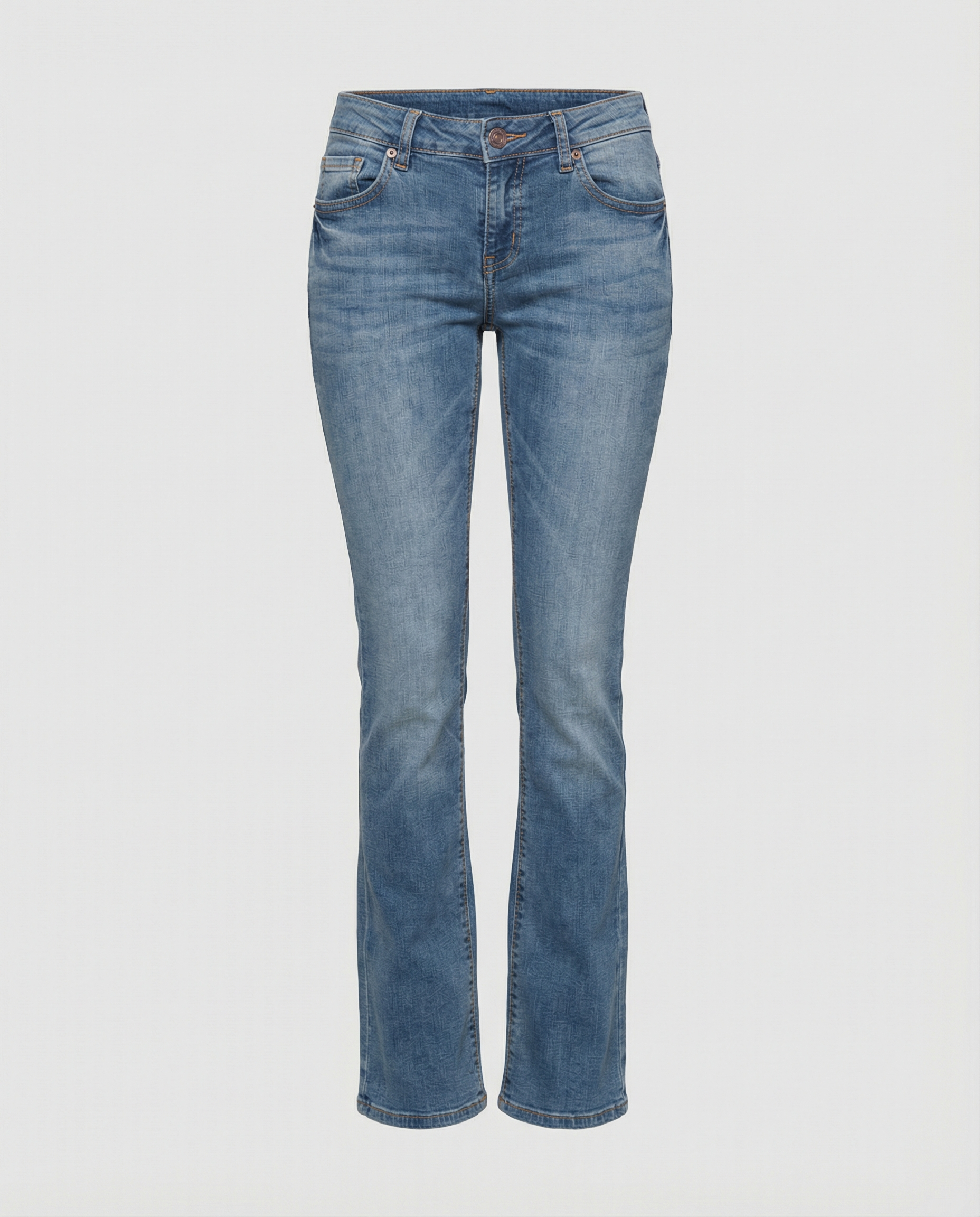 Women's Denim Low-Rise Flared Jeans with Casual Vintage Look & Flared Leg | Glevato